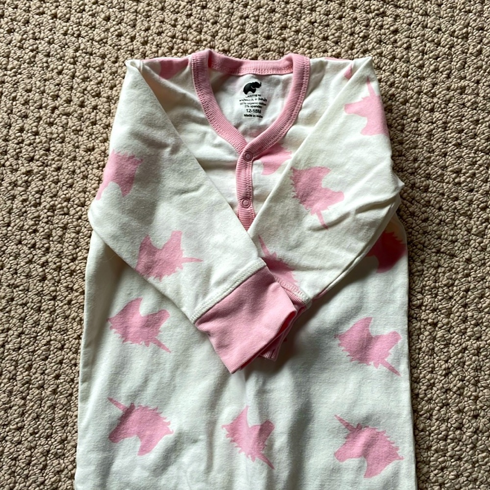 Monica & Andy Pink unicorn Layette